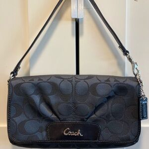 COACH y2k vintage style grey/back mink purse